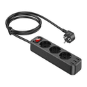 Удлинитель Hoco 3 розетки + 3 USB (NS2)