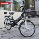 Электровелосипед с корзиной Yanlin 48V/12A с двойным аккумулятором 24A