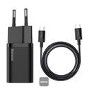 Зарядное устройство Baseus Super Si Quick Charger 1C 25W EU Sets + Type-C to Type-C Cable (CCCJG25CE)