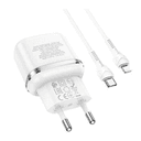 Зарядное устройство Hoco C104A + Type-C to Lightning
