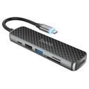 Адаптер USB Type-C HUB HOCO (HB24)