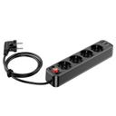 Удлинитель Hoco 4 розетки + 3 USB (NS1)