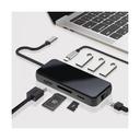 Адаптер-переходник 8in1 USB-C to PD/HDMI/3xUSB3.0/SD/TF/
